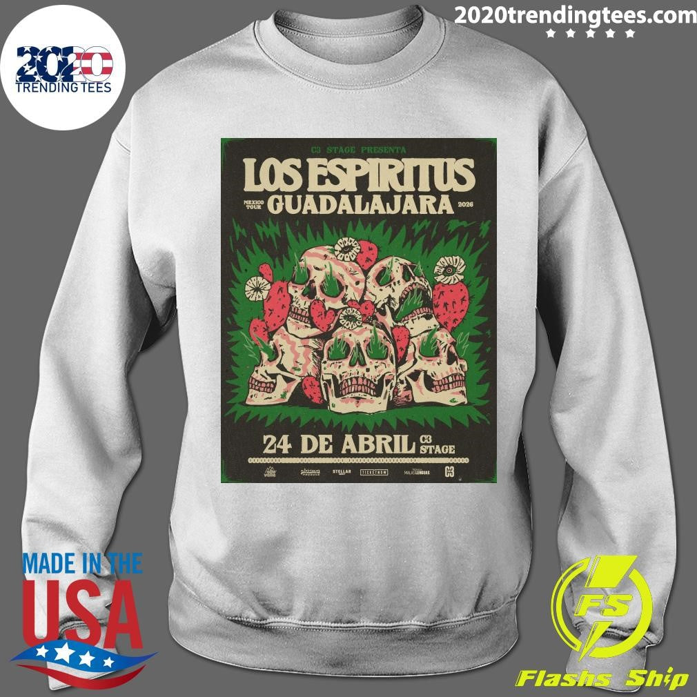Los Espiritus Guadalajara Mexico April 24, 2026 Tour Banda Invitada Los Delgallo Shirt