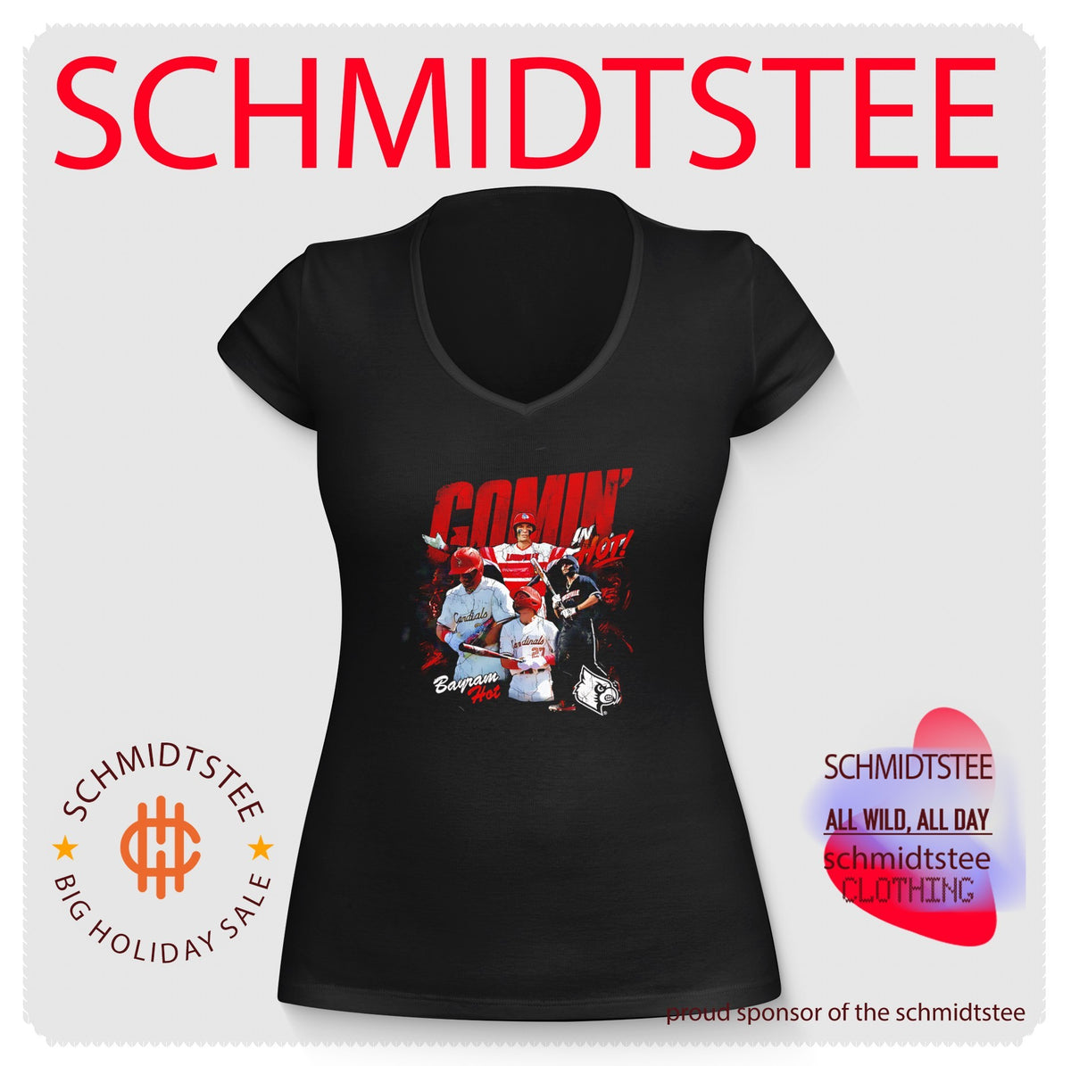 Louisville Cardinals Bayram Hot coming in hot graphic shirt