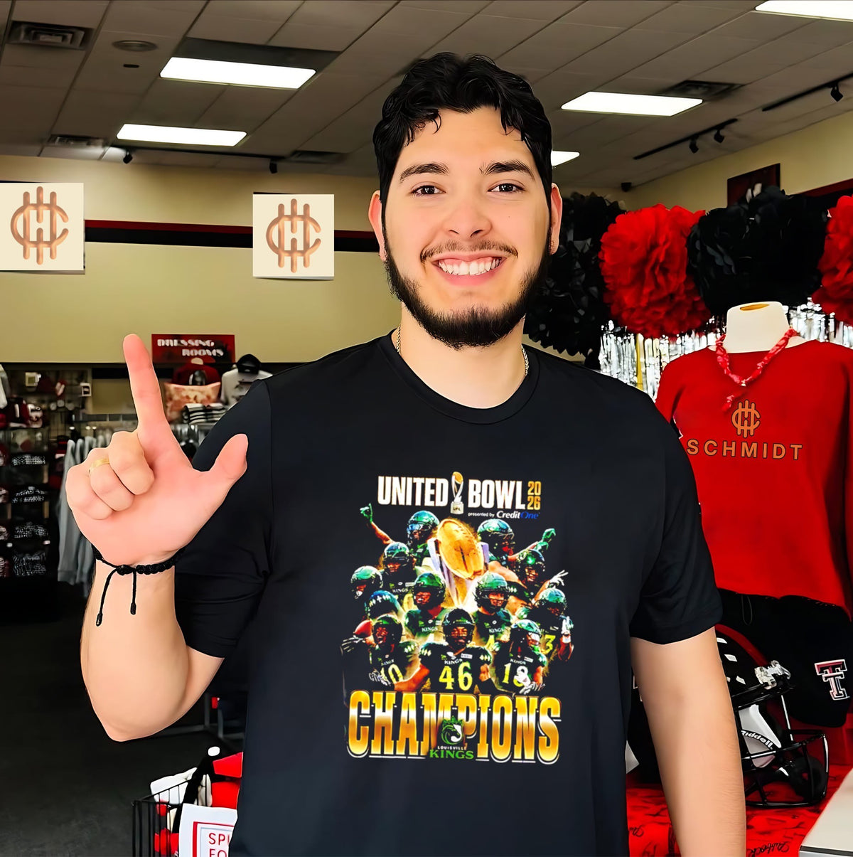 Louisville Kings 2026 United Bowl Champions player collage shirt