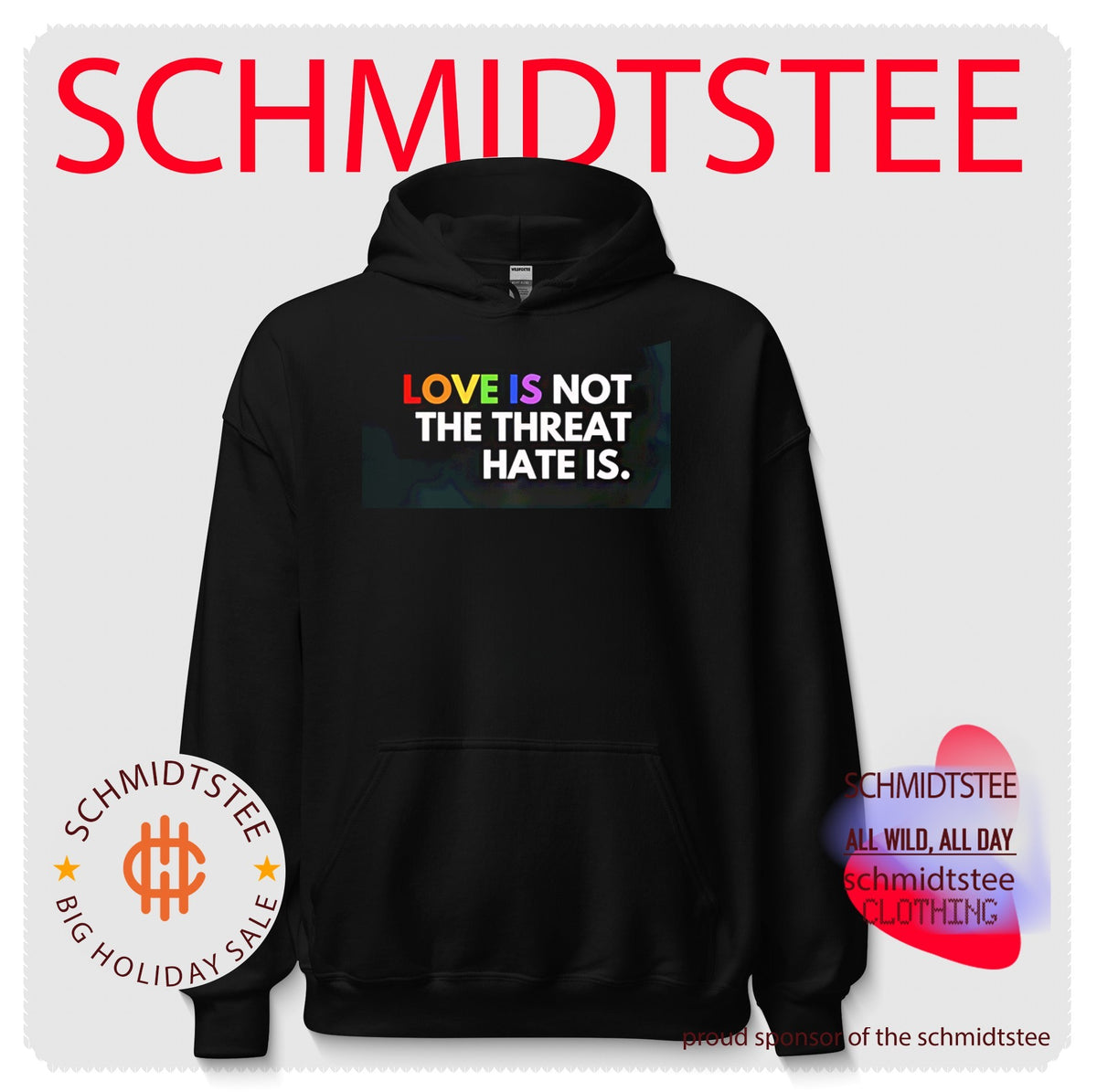 Love is not the threat hate is rainbow shirt