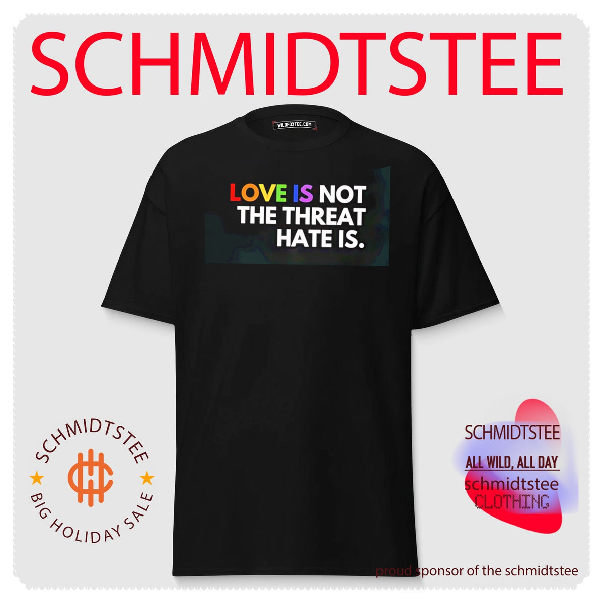 Love is not the threat hate is rainbow shirt