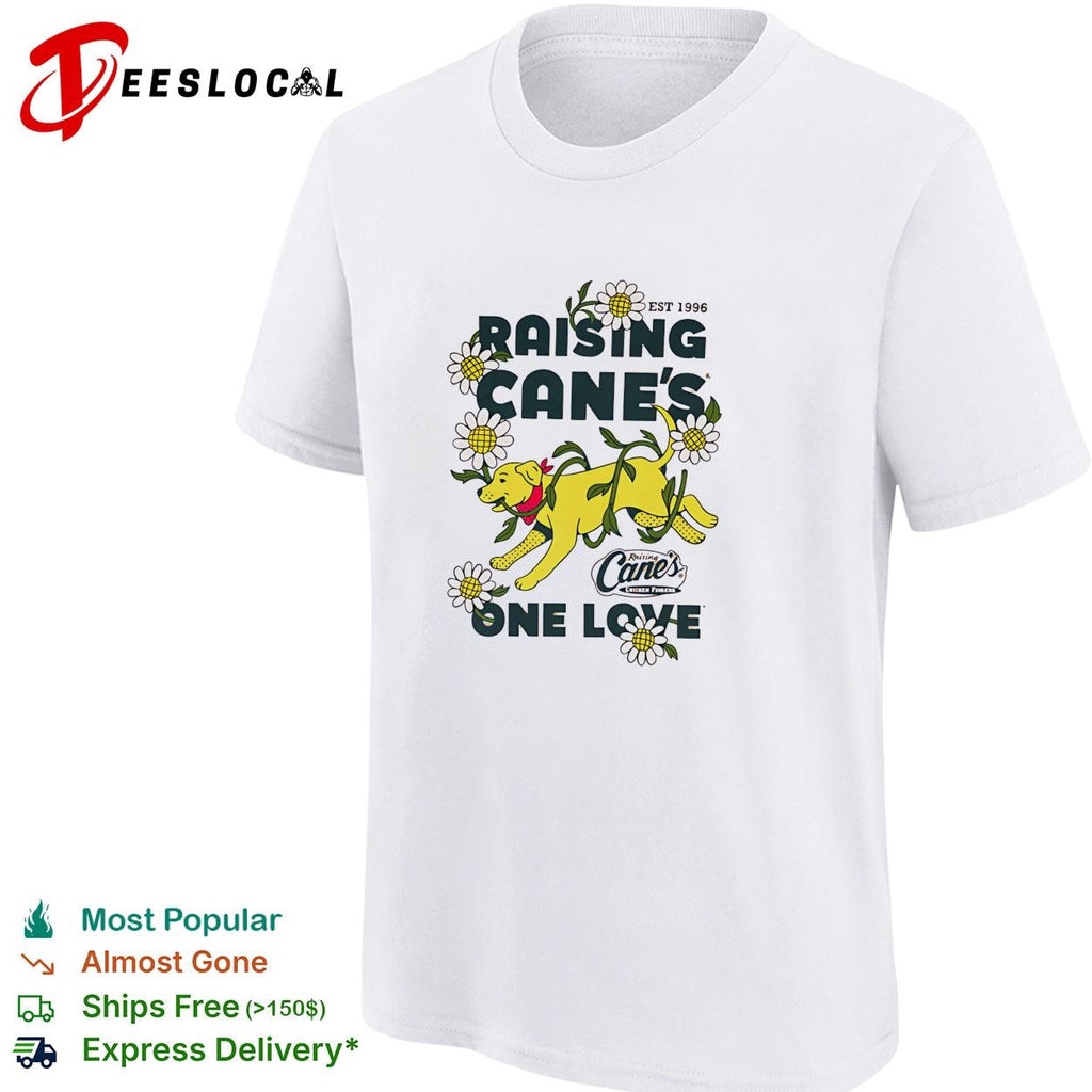 Loyal dog daisies one love vintage badge shirt