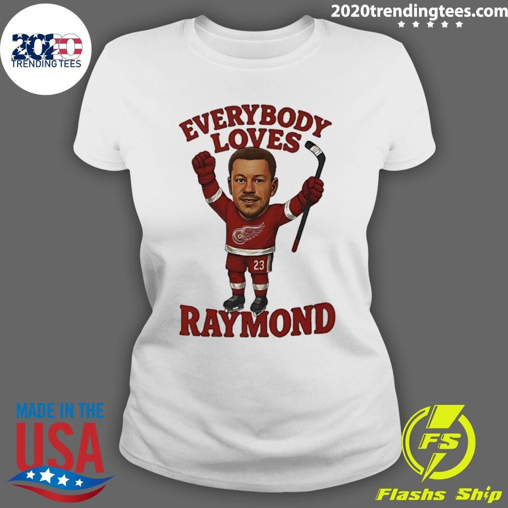 Lucas Raymond Detroit Red Wings Hockey Player Caricature Shirt