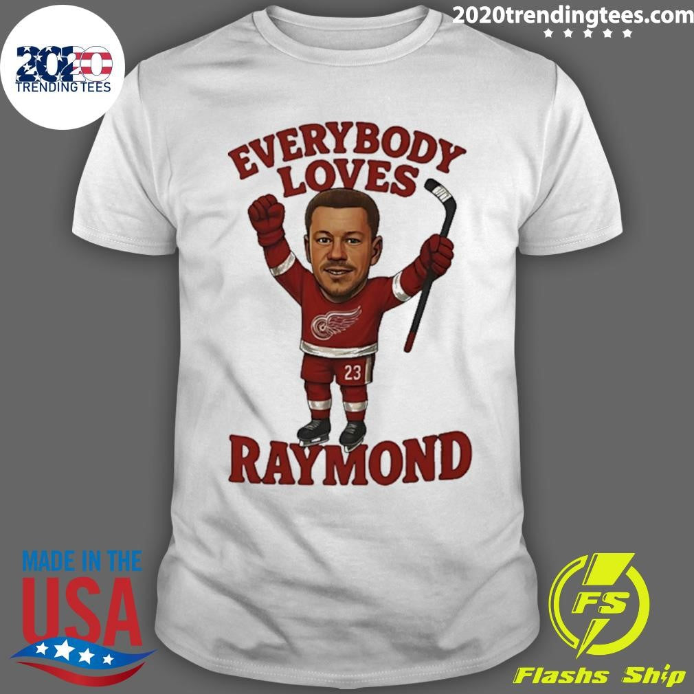 Lucas Raymond Detroit Red Wings Hockey Player Caricature Shirt
