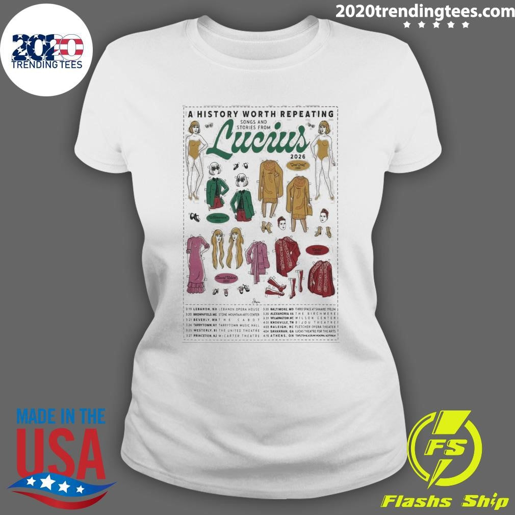 Lucius Tour 2026 A History Worth Repeating Tour Shirt