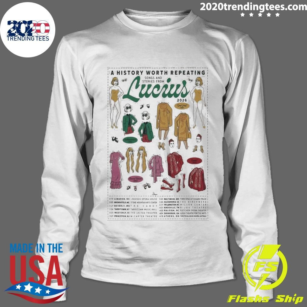 Lucius Tour 2026 A History Worth Repeating Tour Shirt