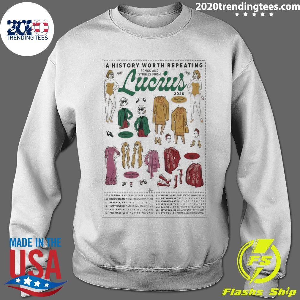 Lucius Tour 2026 A History Worth Repeating Tour Shirt