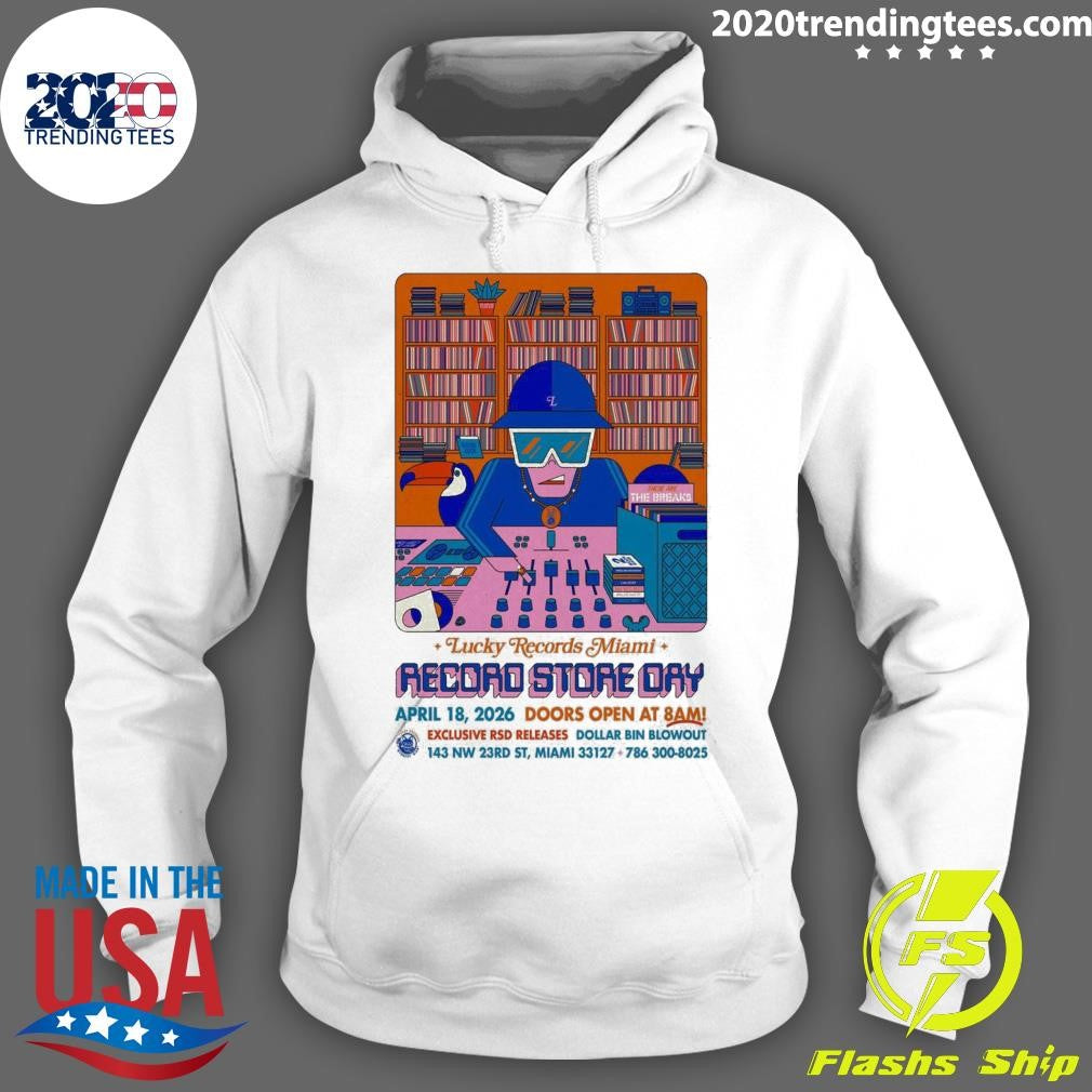 Lucky Records Miami Record Store Day April 18, 2026 Shirt