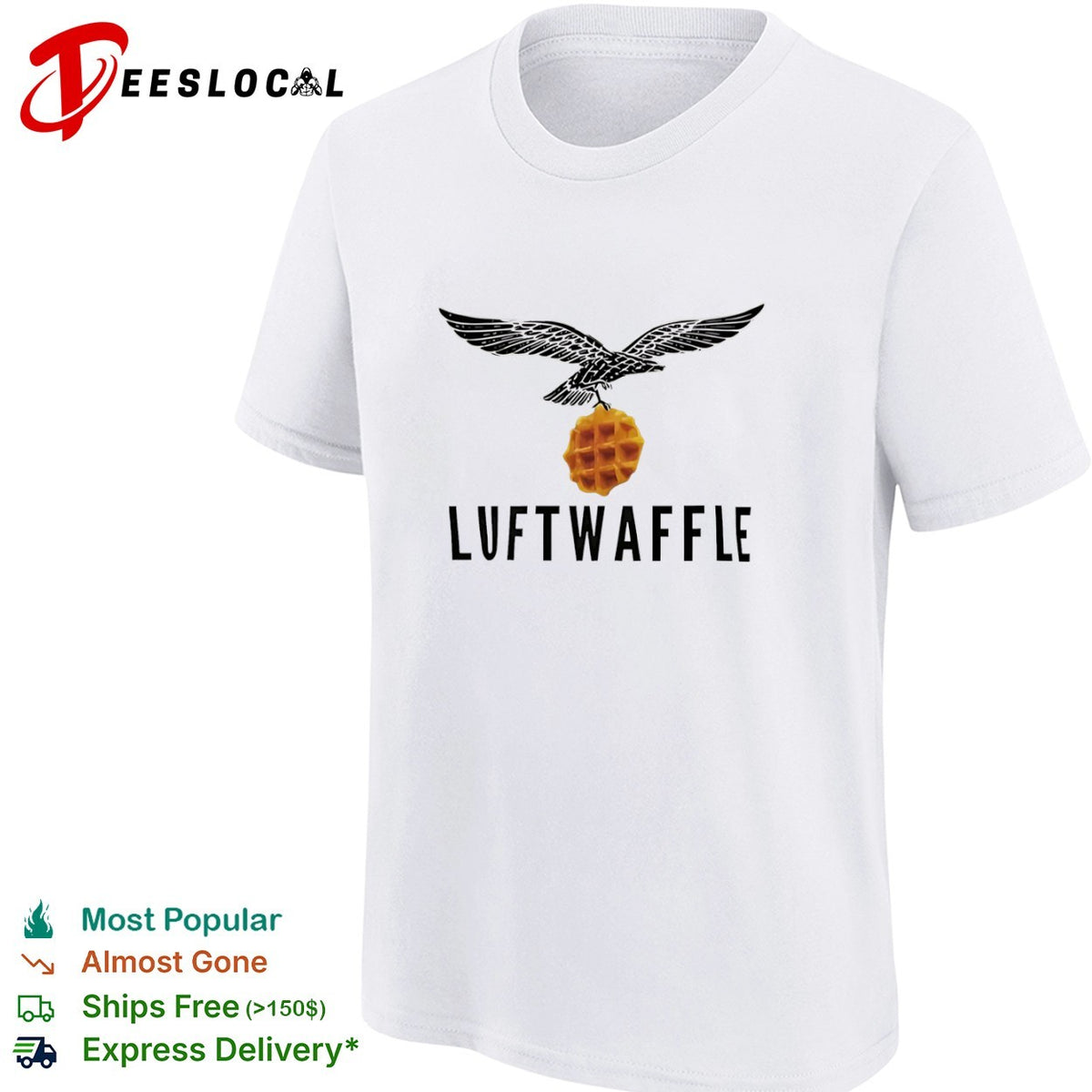 Luftwaffle Eagle Carrying Waffle World War shirt