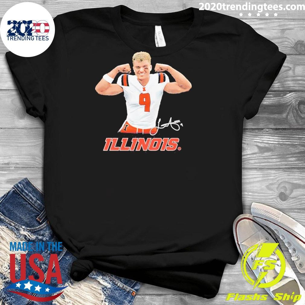 Luke Altmyer Flexing Muscle Illinois Fighting Illini Shirt