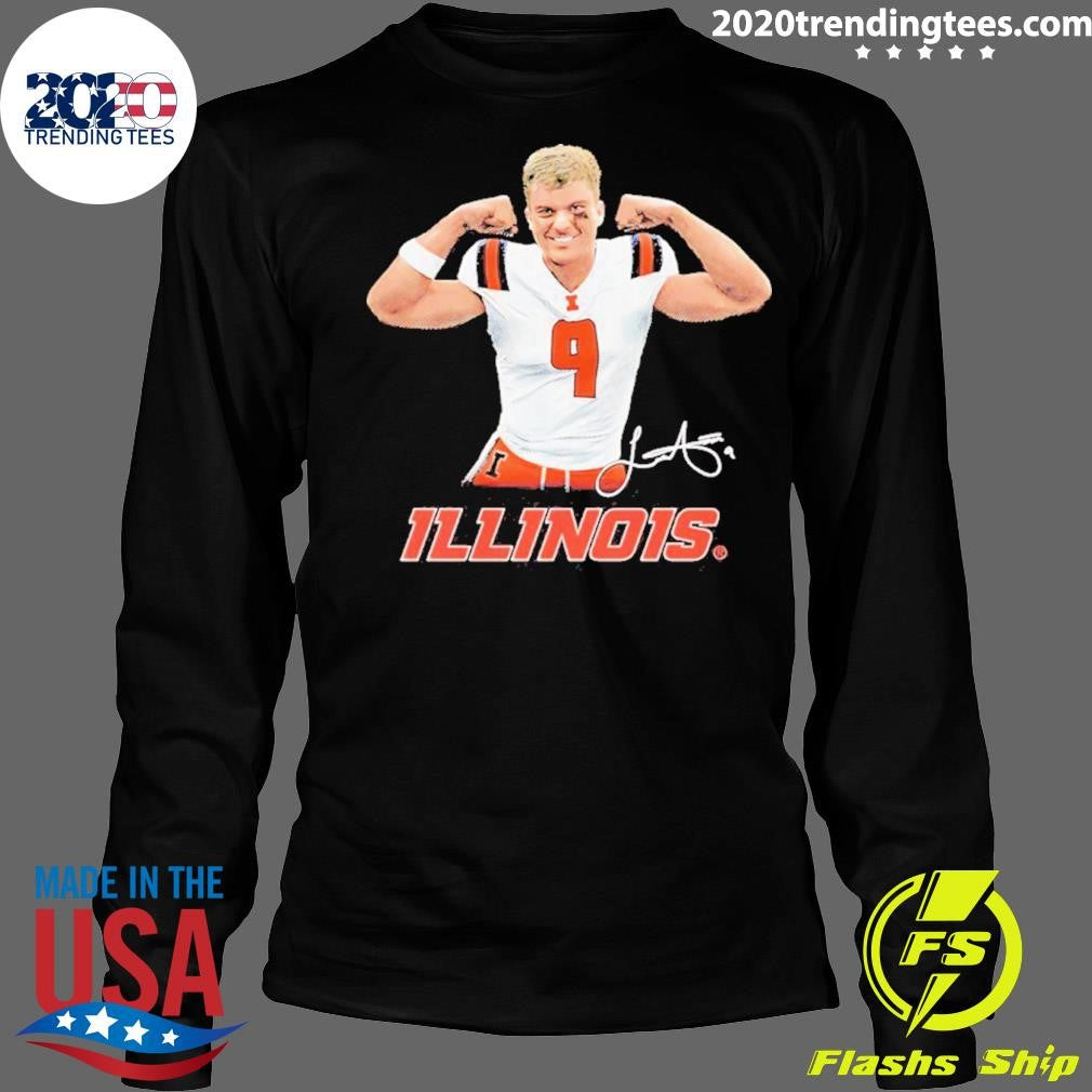 Luke Altmyer Flexing Muscle Illinois Fighting Illini Shirt