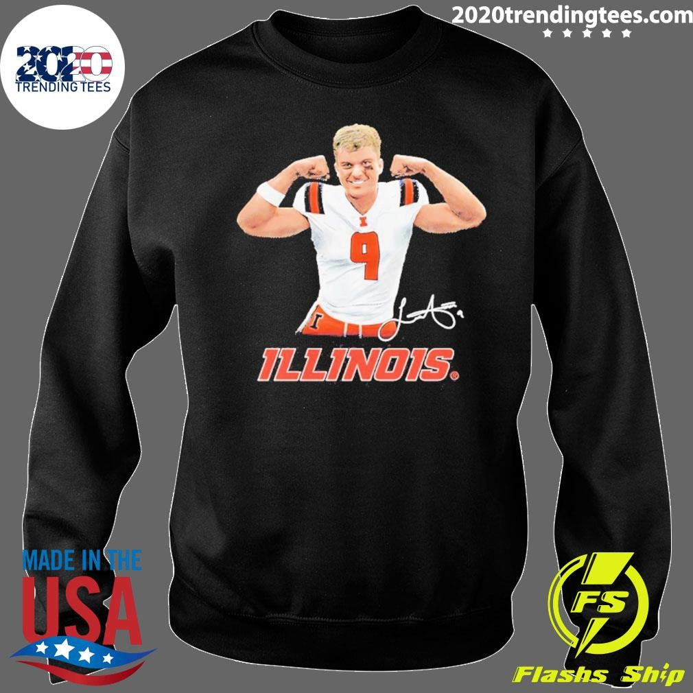 Luke Altmyer Flexing Muscle Illinois Fighting Illini Shirt