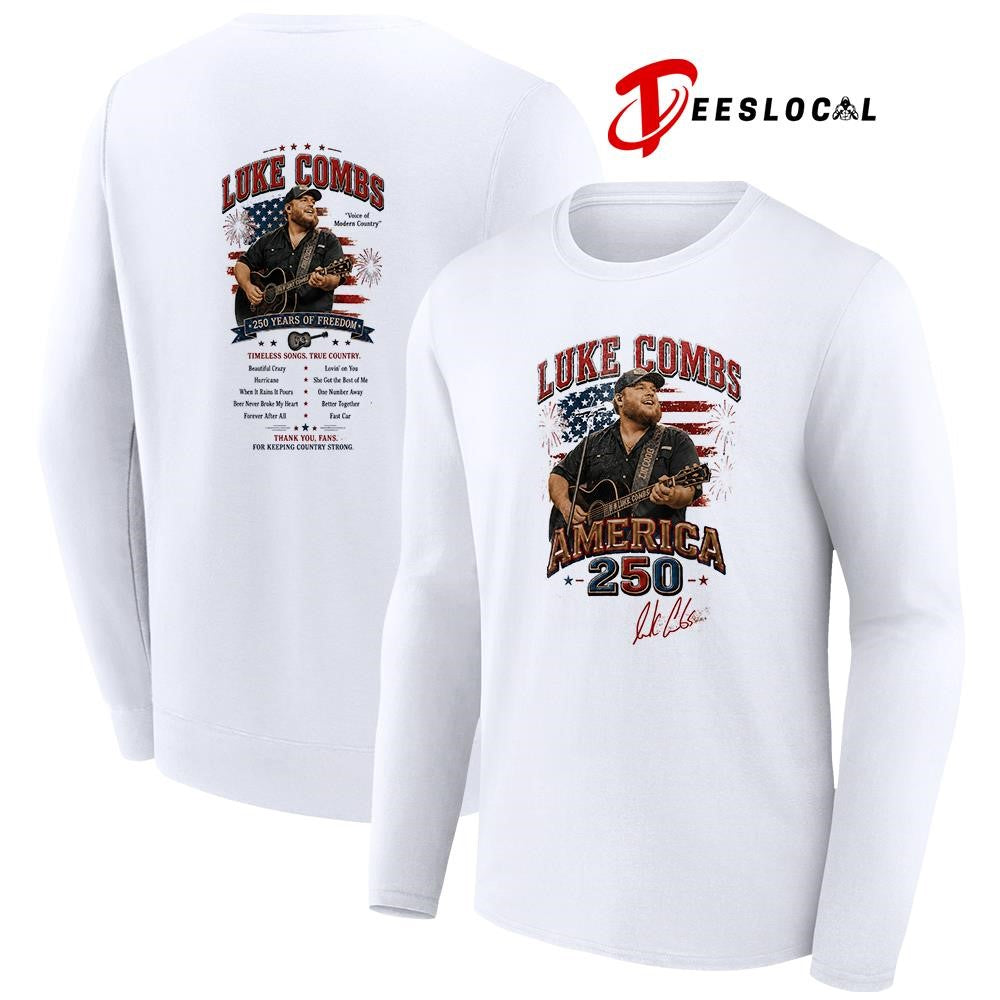 Luke Combs America 250th anniversary voice of modern country timeless songs true country graphic shirt