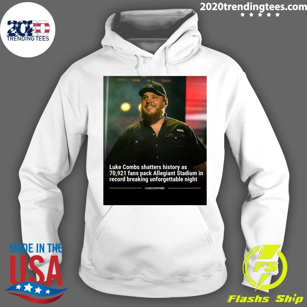 Luke Combs Shatters History As 70,921 Fans Pack Allegiant Stadium In Record Breaking Unforgettable Night Shirt