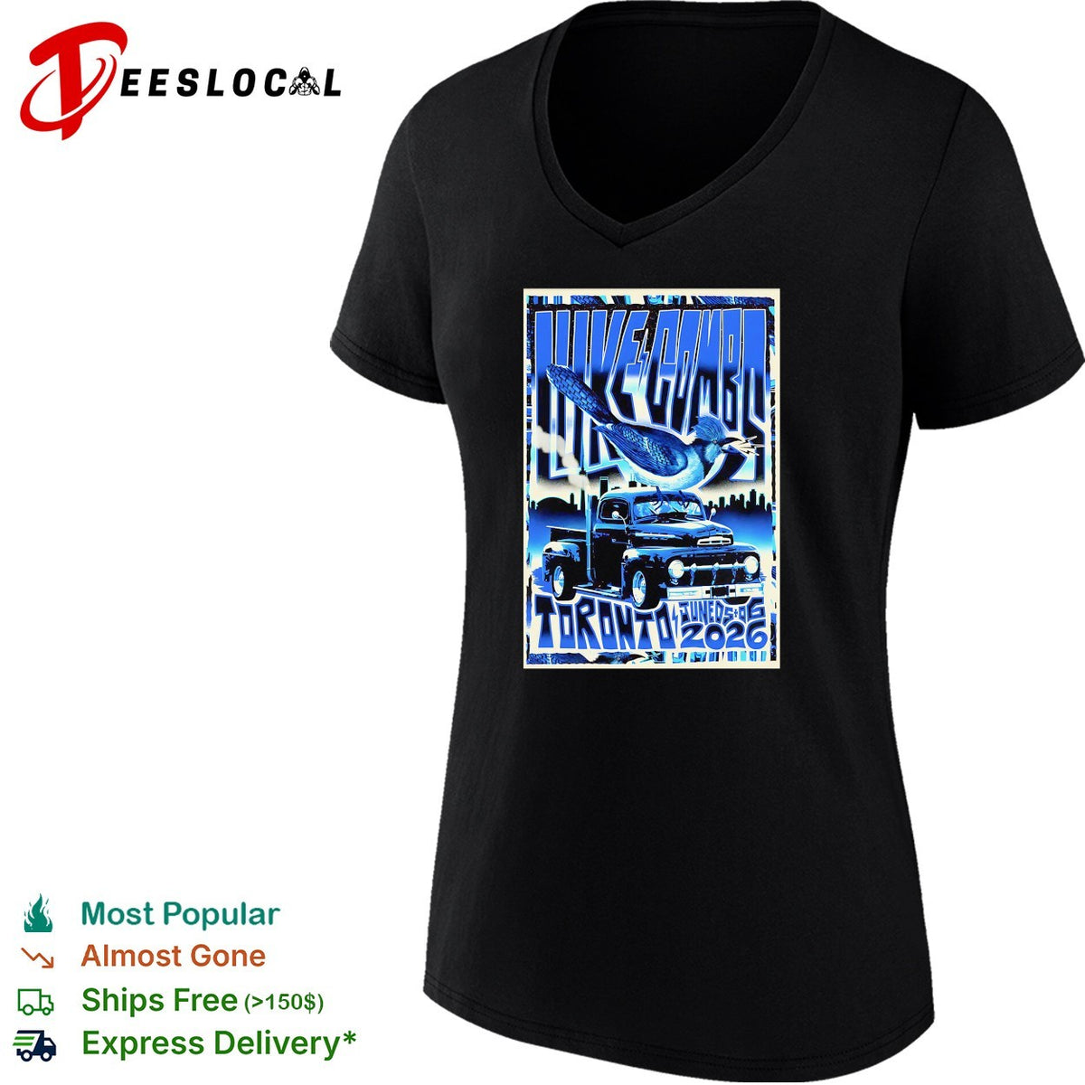 Luke Combs Toronto 2026 Blue Jay Truck Concert Tour Music Artist Event shirt