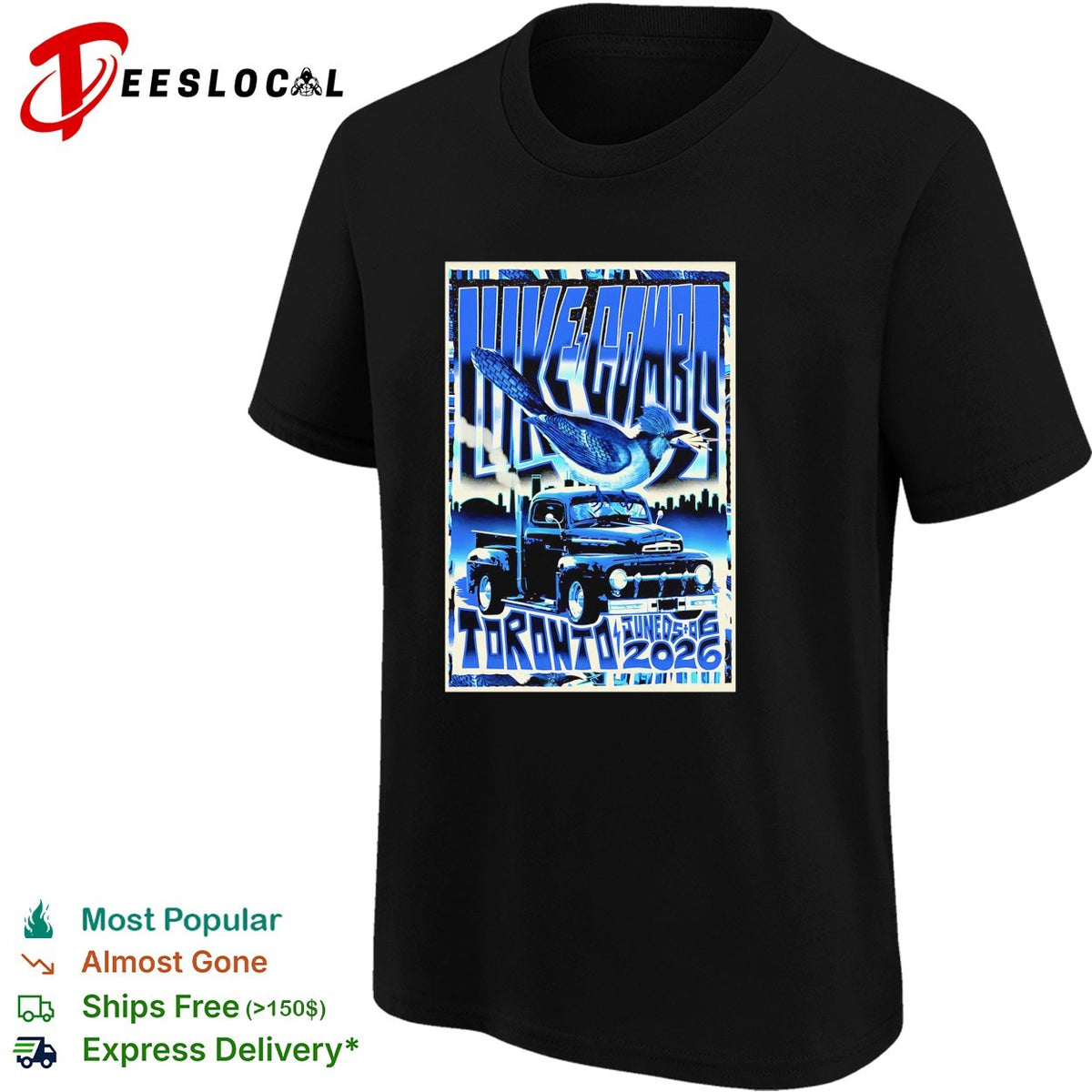 Luke Combs Toronto 2026 Blue Jay Truck Concert Tour Music Artist Event shirt