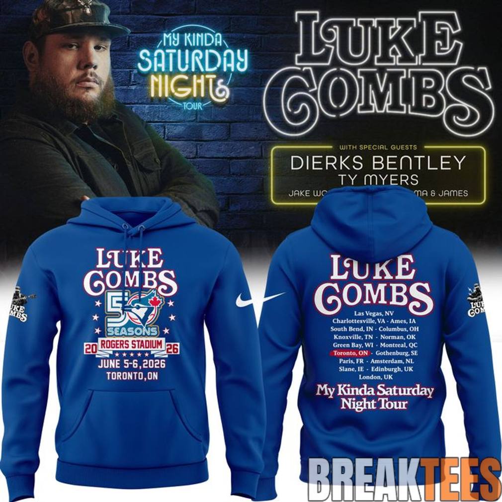 Luke Combs x Toronto Blue Jays 50th Anniversary – My Kinda Saturday Night Tour 2026 Hoodie
