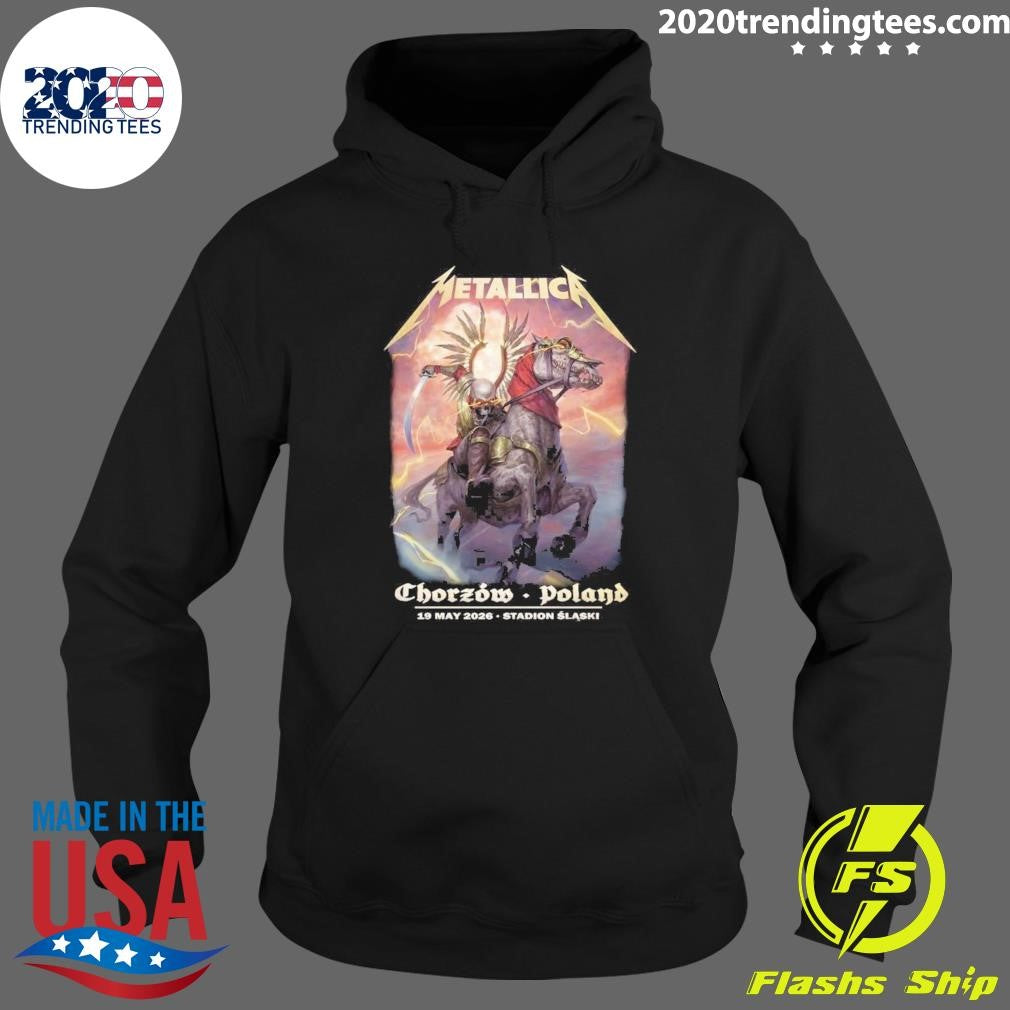 M72 Chorzow Pop-Up Metallica Poster Jakub Jagado Design For May 19 2026 In Chorzow Poland At Stadion Slaski Short Shirt