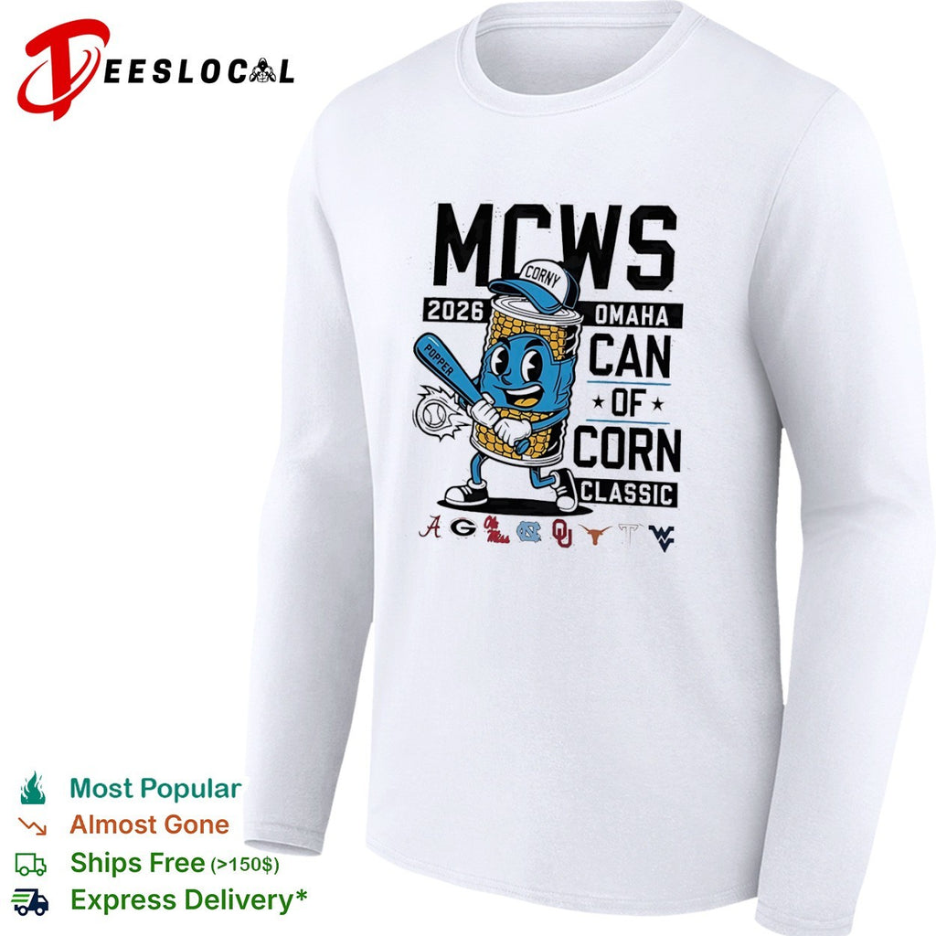 MCWS 2026 Omaha Can of Corn Classic Alabama Georgia Ole Miss North Carolina shirt