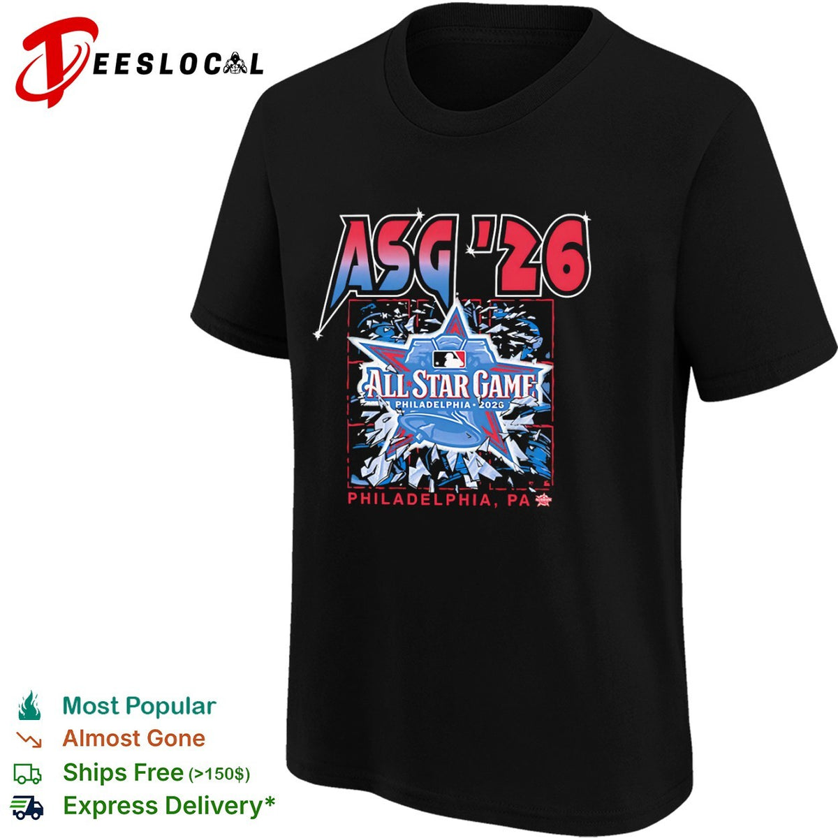 MLB All Star Game 2026 Philadelphia ASG 26 Philadelphia PA baseball event shirt