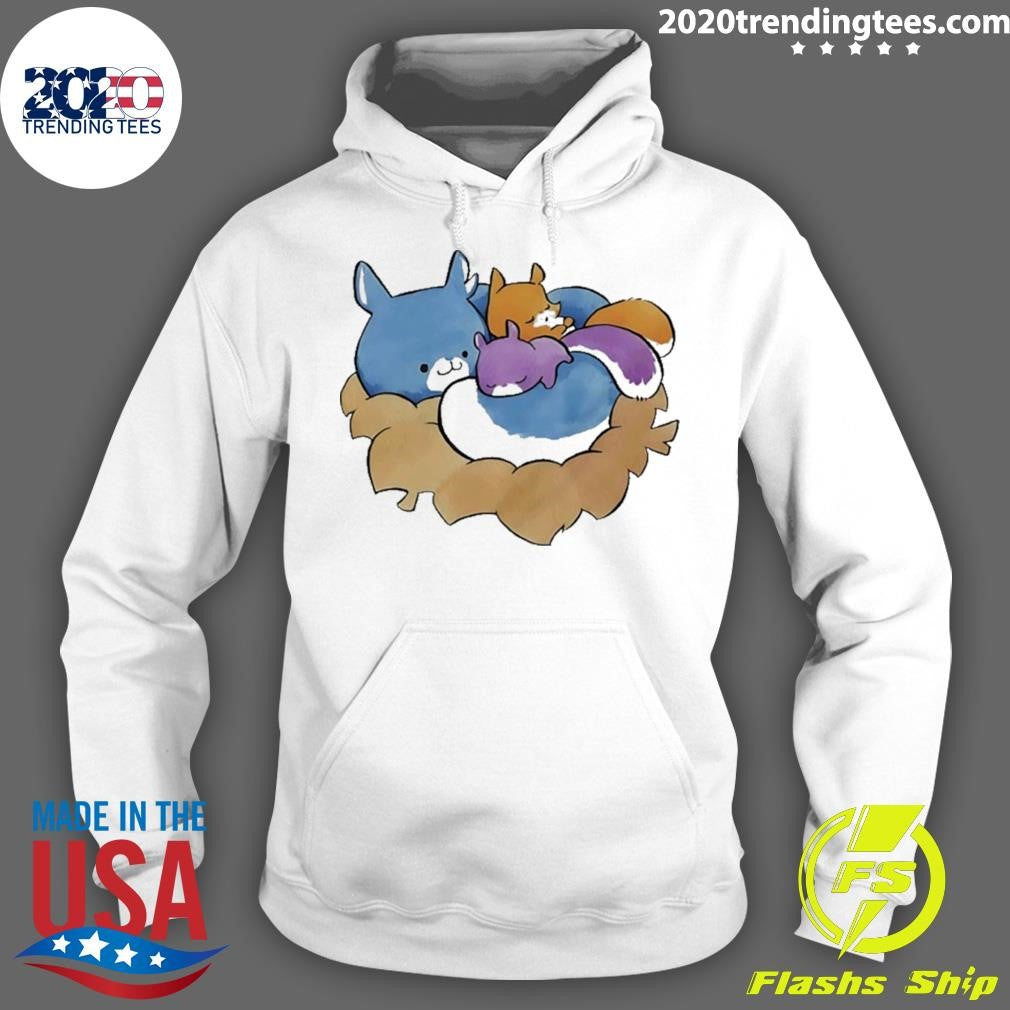 Ma Squirrel With Kids Relaxed Shirt