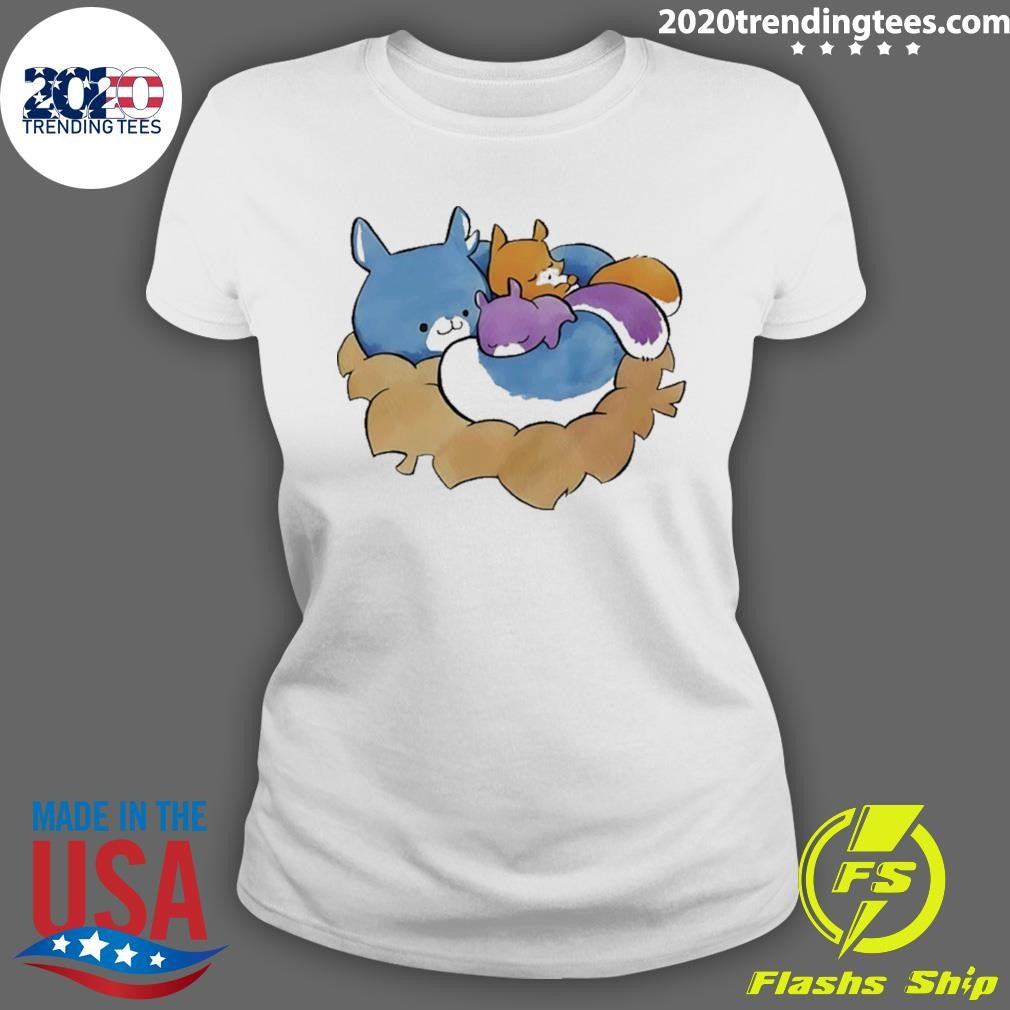 Ma Squirrel With Kids Relaxed Shirt