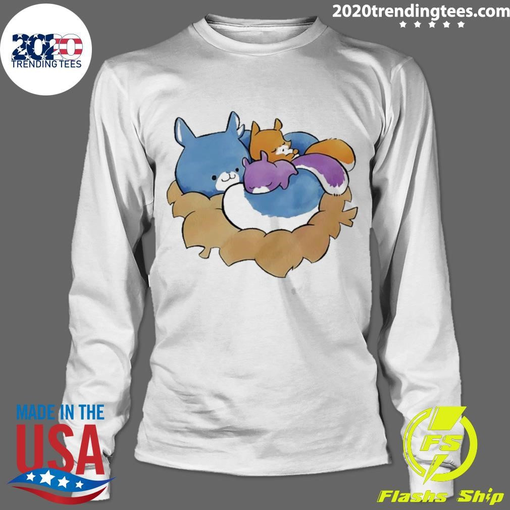 Ma Squirrel With Kids Relaxed Shirt