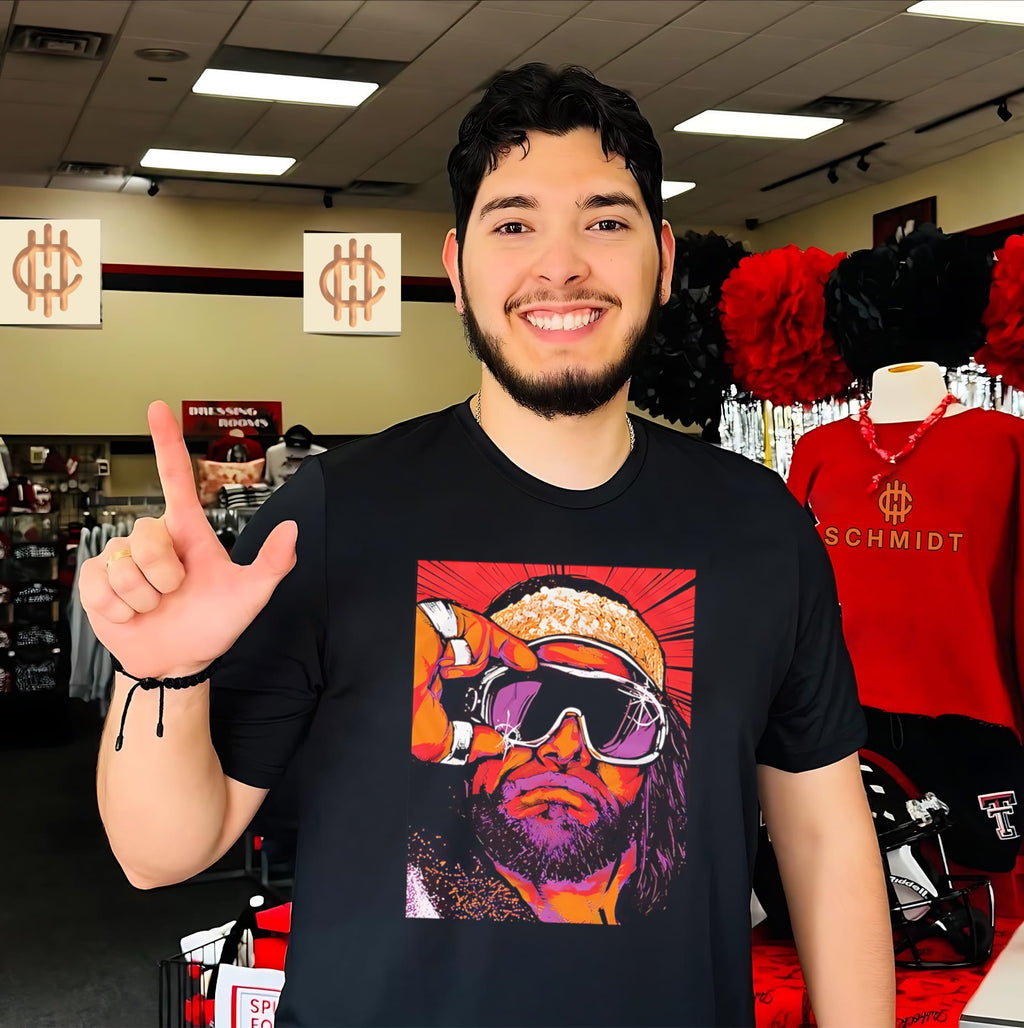 Macho Man Randy Savage portrait comic shirt
