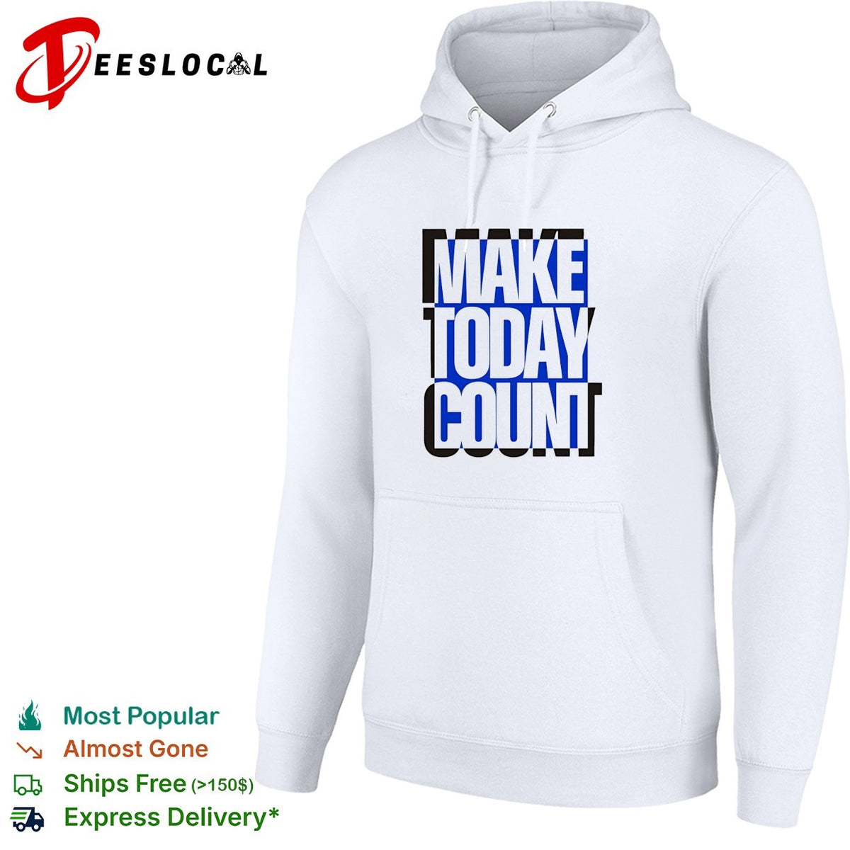 Make today count blue and black design shirt