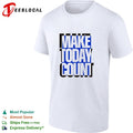Make today count blue and black design shirt
