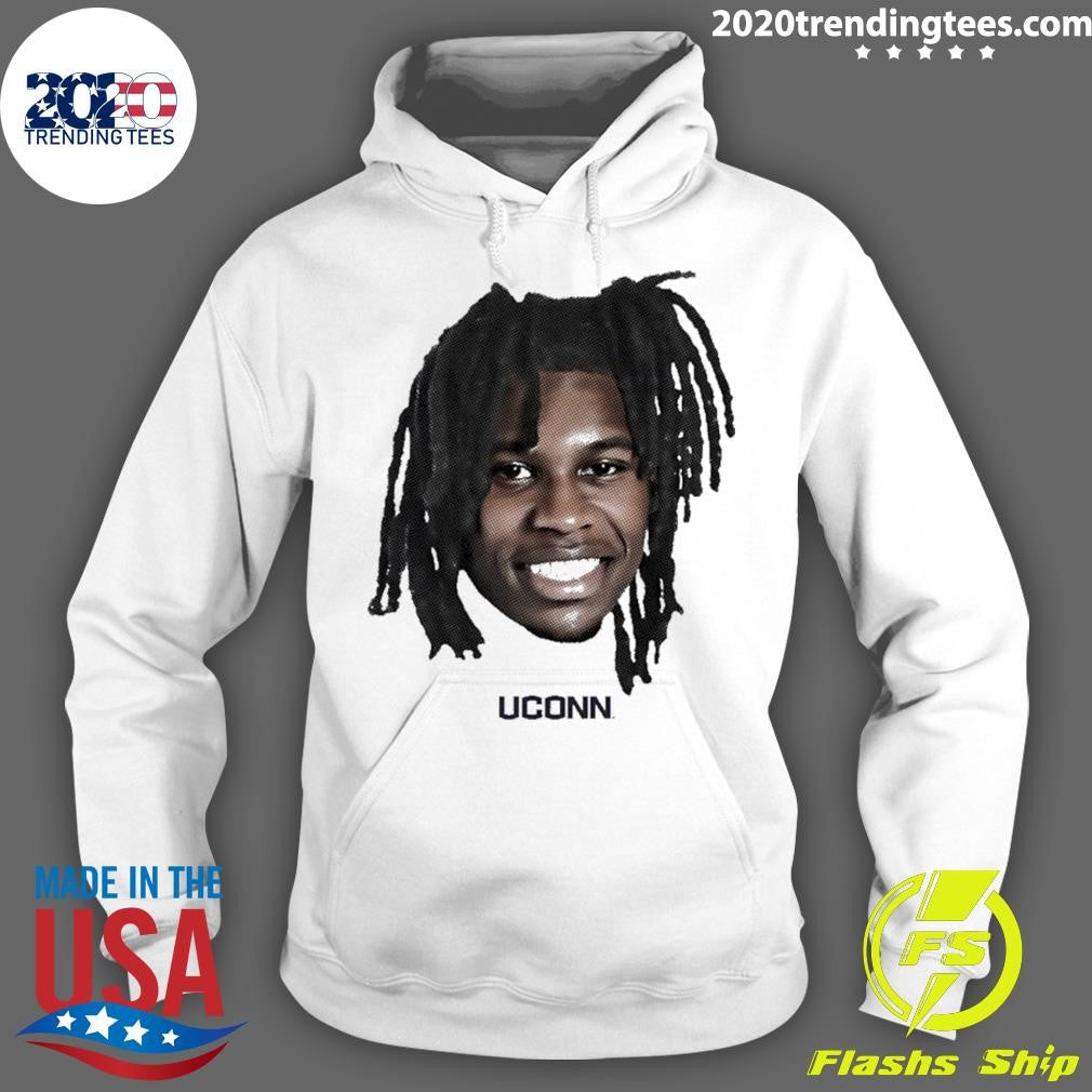 Malachi Smith UConn Huskies men’s basketball big head shirt