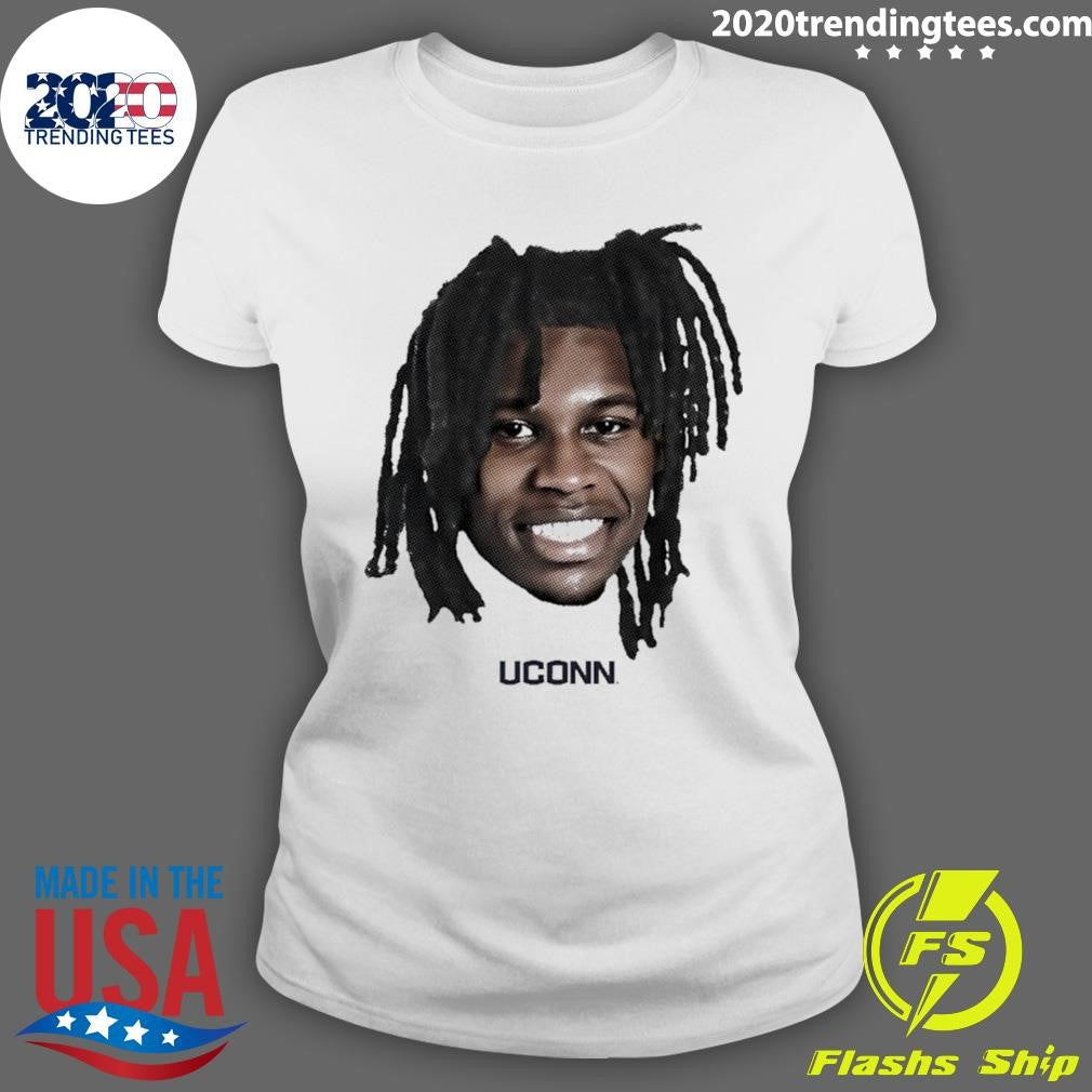 Malachi Smith UConn Huskies men’s basketball big head shirt