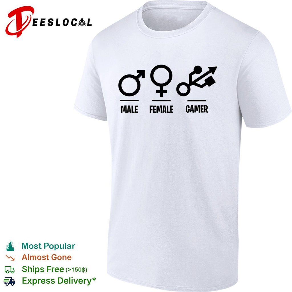 Male Female Gamer usb symbo shirt