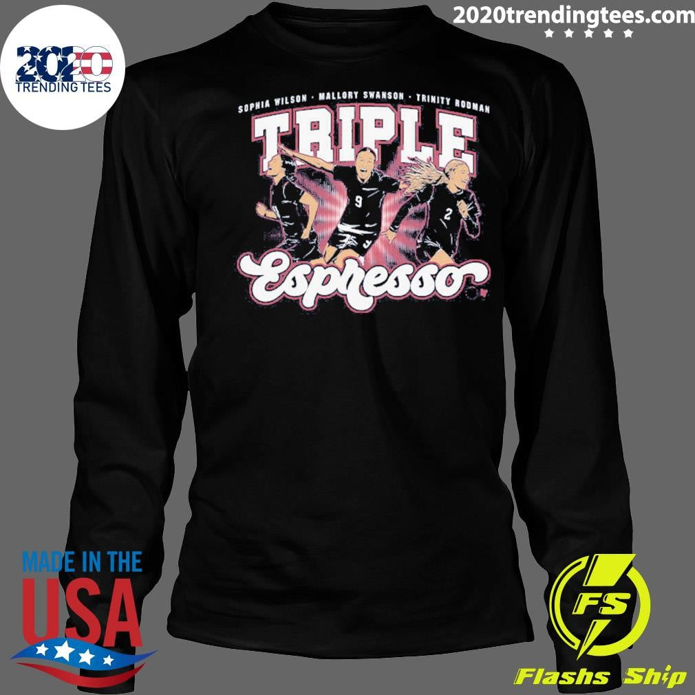 Mallory Swanson, Trinity Rodman and Sophia Wilson Triple Espresso 2026-27 Shirt
