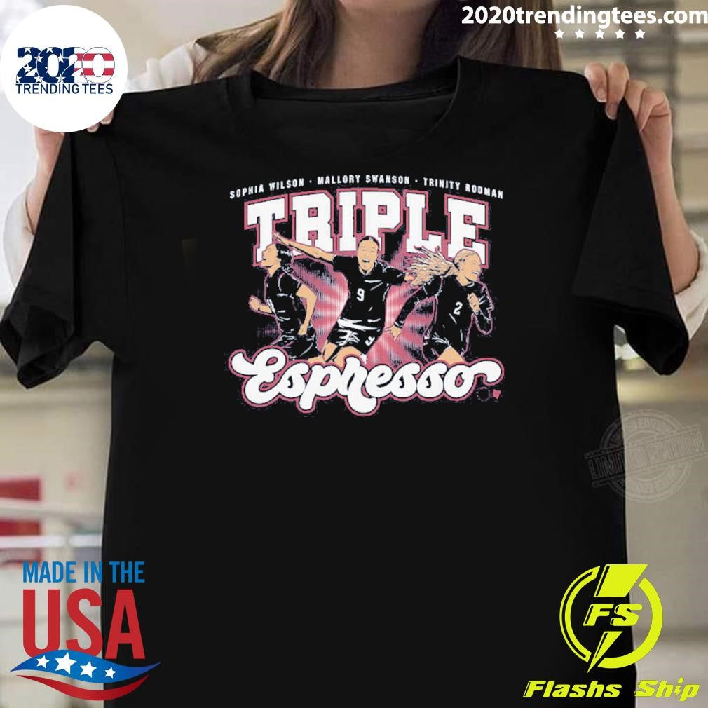 Mallory Swanson, Trinity Rodman and Sophia Wilson Triple Espresso 2026-27 Shirt