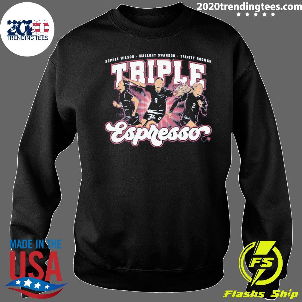 Mallory Swanson, Trinity Rodman and Sophia Wilson Triple Espresso 2026-27 Shirt