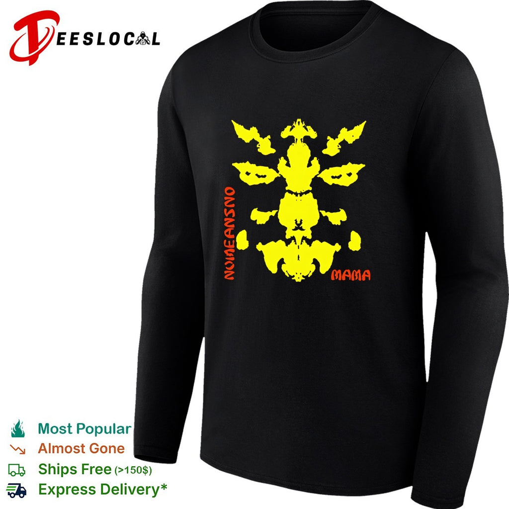 Mama Rorschach inkblot symmetry yellow black bold art shirt