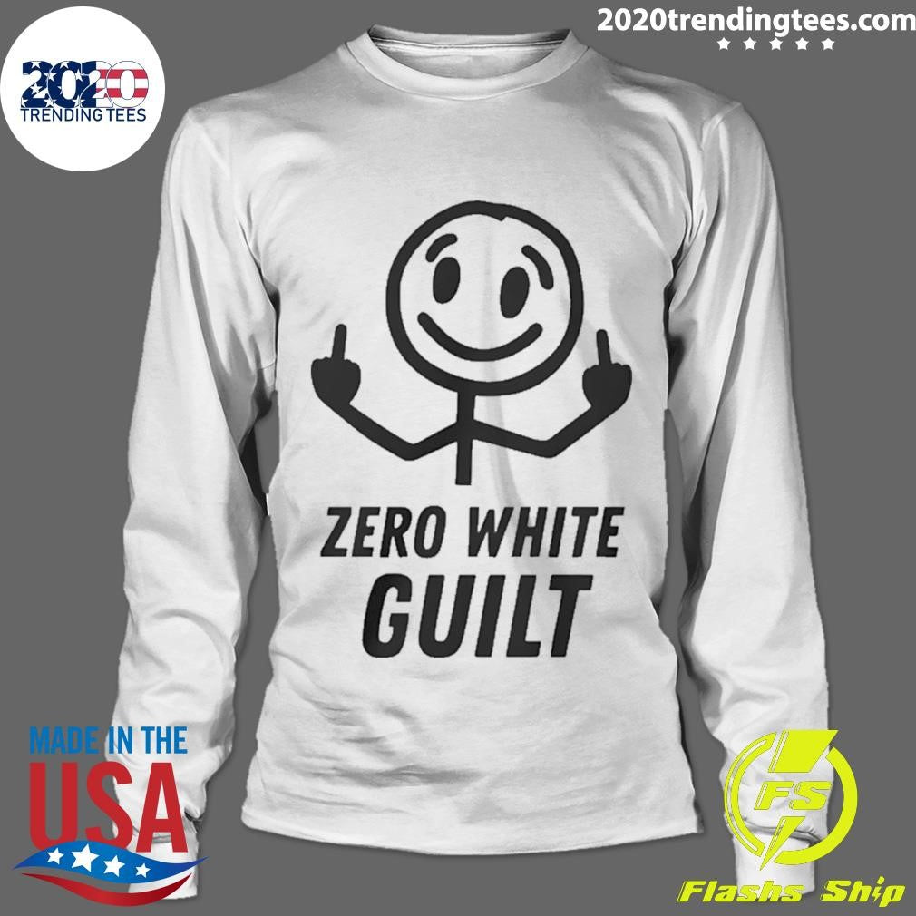 Man Middle Finger Zero White Guilt Shirt