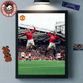 Manchester United Air Sesko Feat Cunha Celebration Vs Liverpool Match Home Decor Poster Canvas
