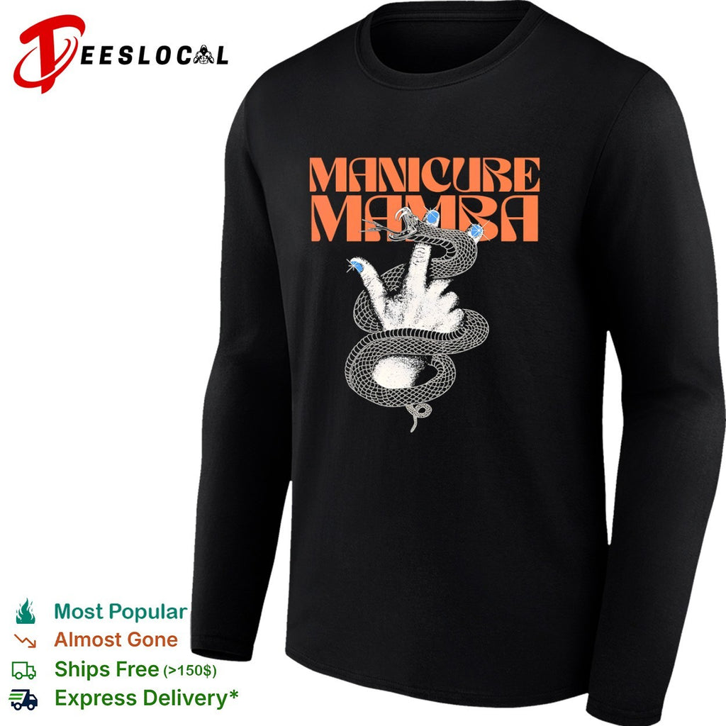 Manicure Mamba snake hand nail shirt