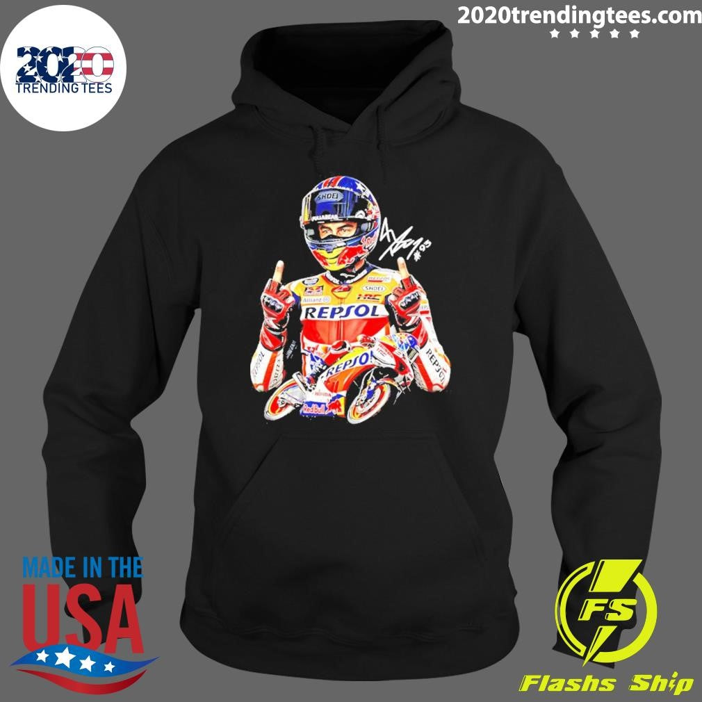Marc Marquez Racing Signature Middle Finger Meme Shirt