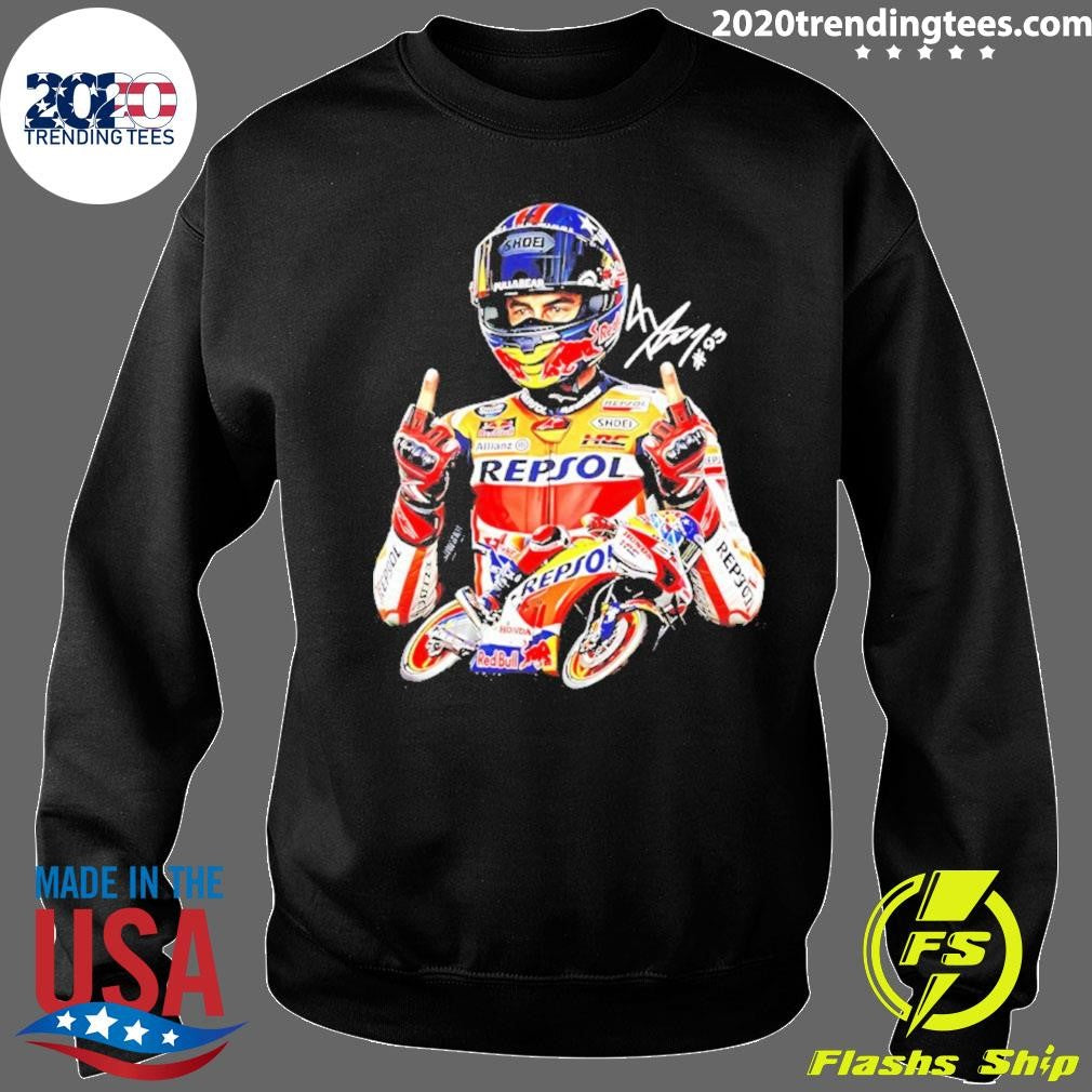 Marc Marquez Racing Signature Middle Finger Meme Shirt