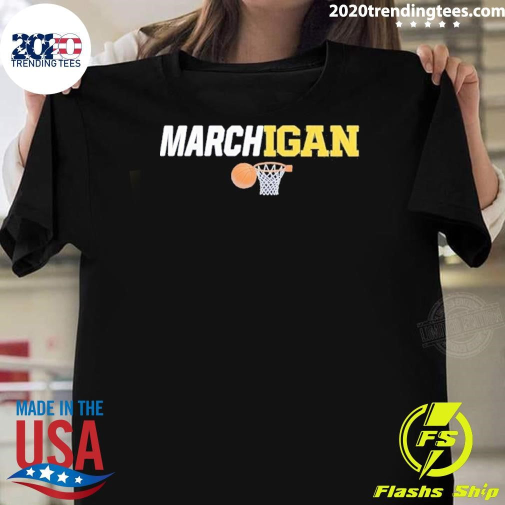 Marchigan Michigan Wolverines Basketball Shirt