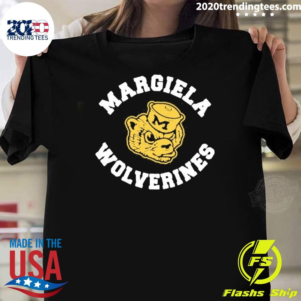 Margiela Wolverines Michigan Wolverines Parody Logo Shirt