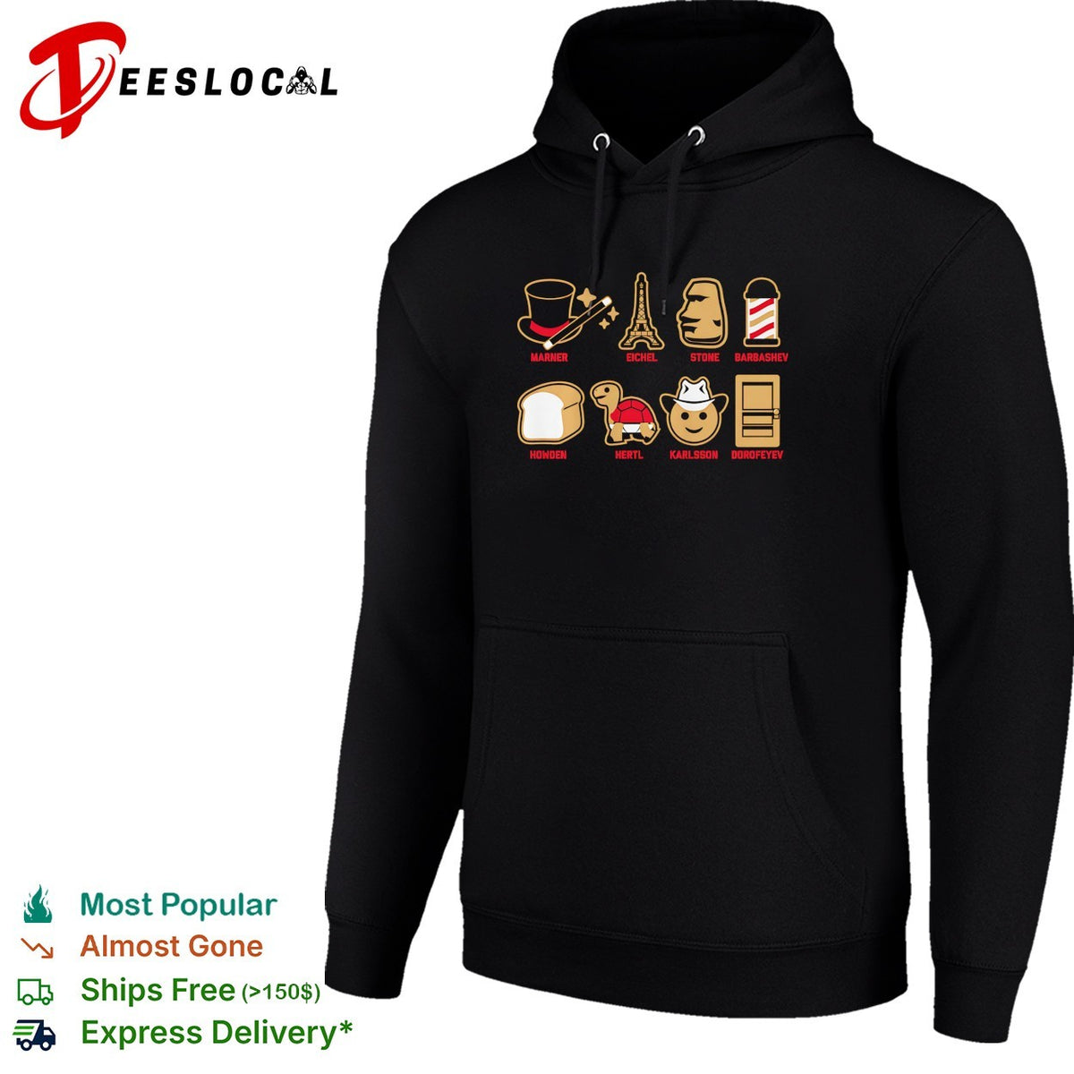 Marner Eichel Stone Barbashev Howden Hertl Karlsson Dorofeyev Vegas Golden Knights hockey Emoji Stars shirt