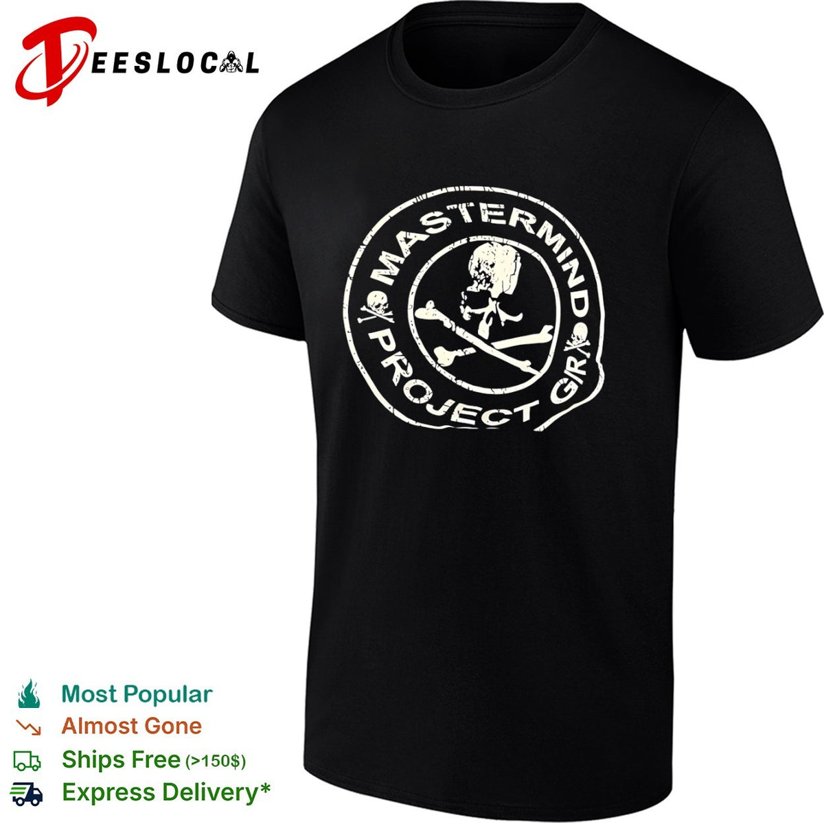 Mastermind Grx Project Skull Bones Logo shirt