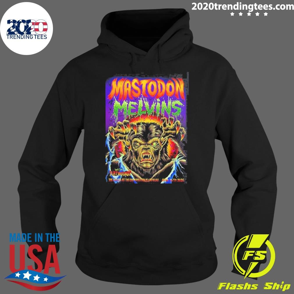 Mastodon With Melvins And Flatwounds Las Vegas 2026 Event Poster At The Chelsea At The Cosmopolitan Of Las Vegas On April 24 2026 Shirt
