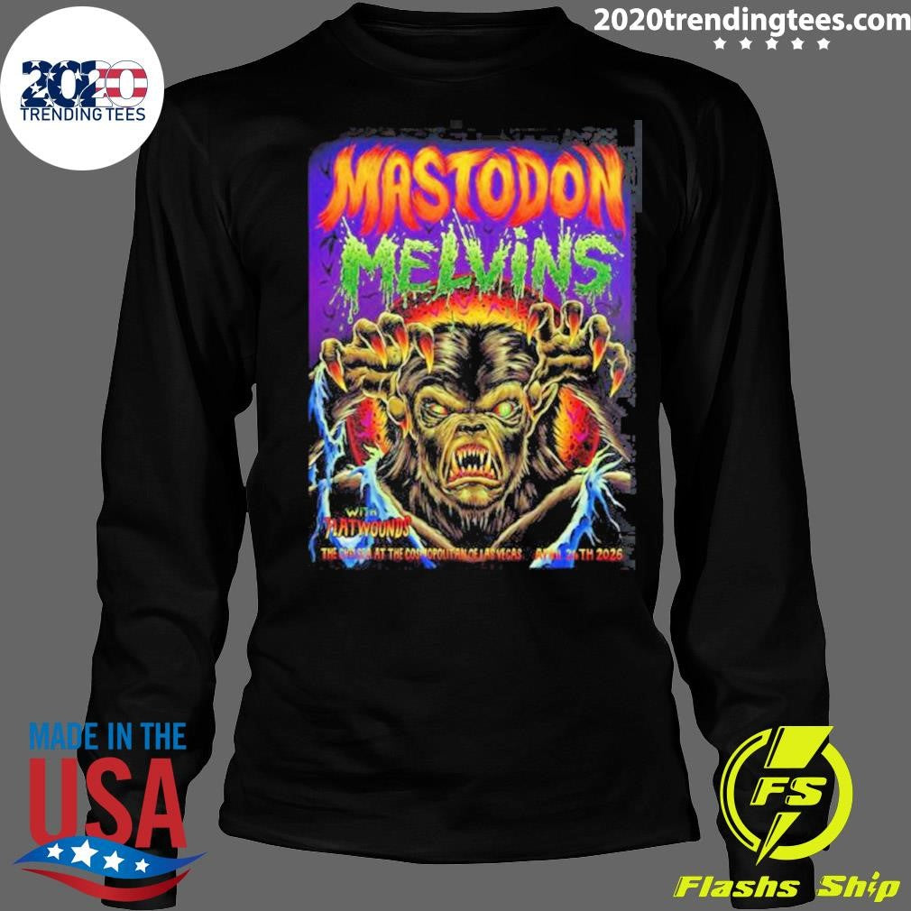 Mastodon With Melvins And Flatwounds Las Vegas 2026 Event Poster At The Chelsea At The Cosmopolitan Of Las Vegas On April 24 2026 Shirt