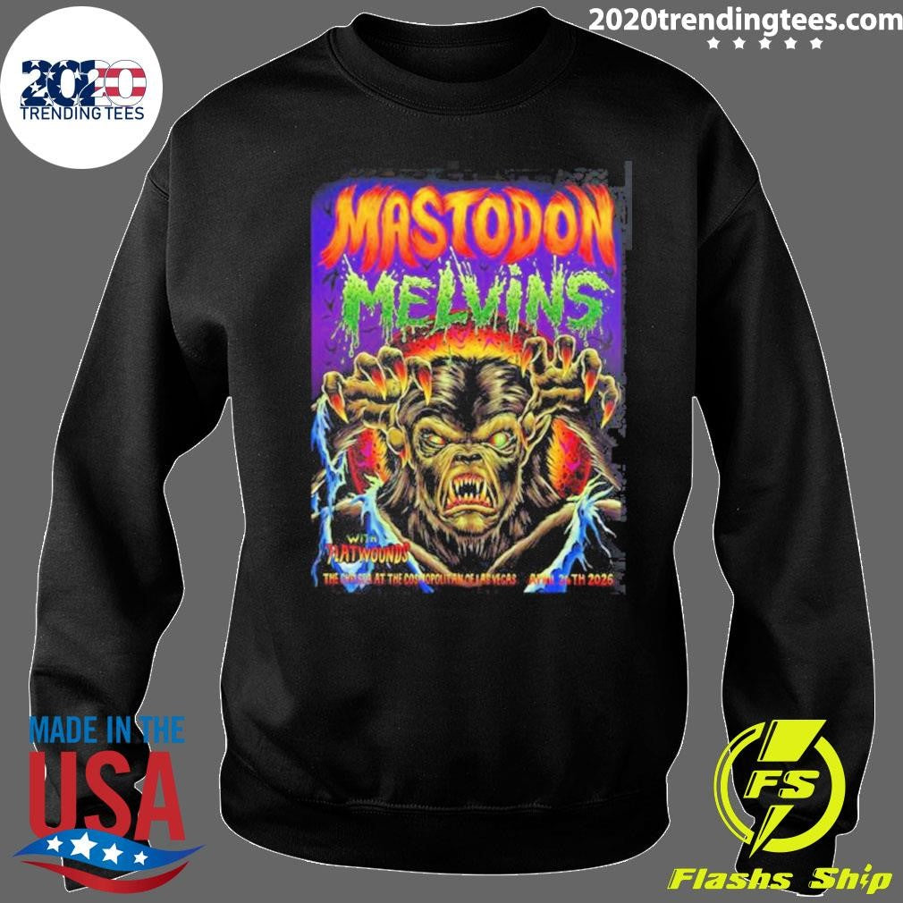 Mastodon With Melvins And Flatwounds Las Vegas 2026 Event Poster At The Chelsea At The Cosmopolitan Of Las Vegas On April 24 2026 Shirt