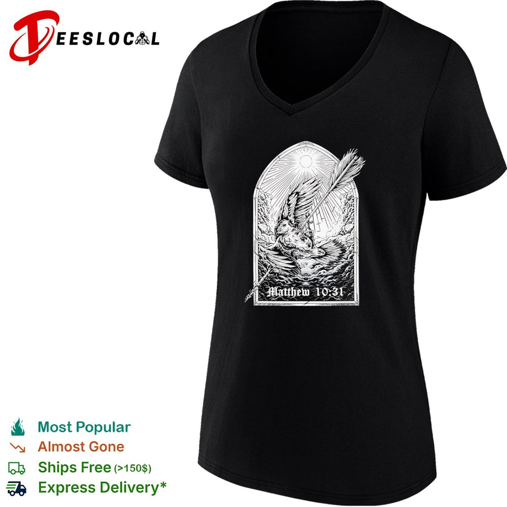 Matthew 10 31 Sparrow Arrow Christian Scripture Faith Religious Bible Verse shirt